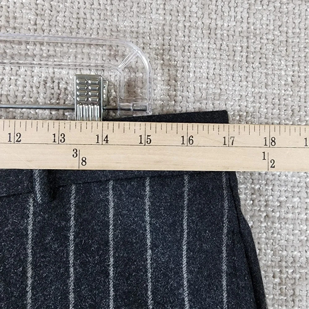 Polo Ralph Lauren Italian Wool Cashmere Pants Mens 34x31 Charcoal Stripe Cuffed